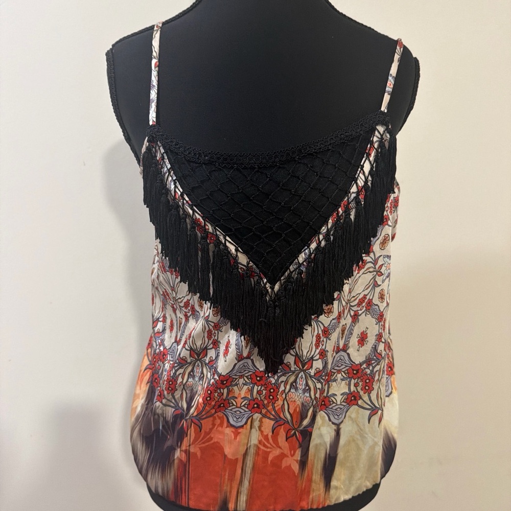 bebe Multicolor Fringe Camisole